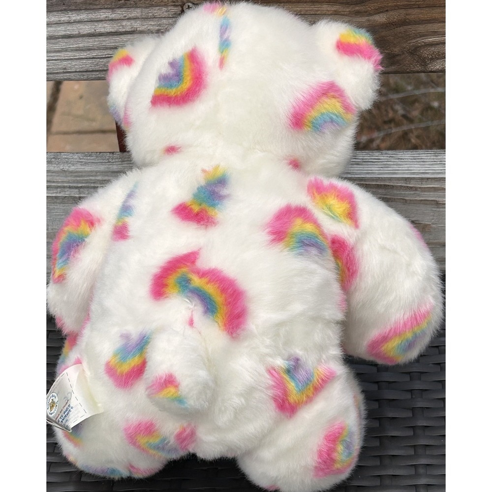 Build A Bear Summer Season Of Hugs Rainbow Teddy Plush Pride BAB 14in Toy - Picture 5 of 7